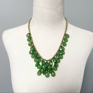 ZAD Teardrop beaded bib statement necklace